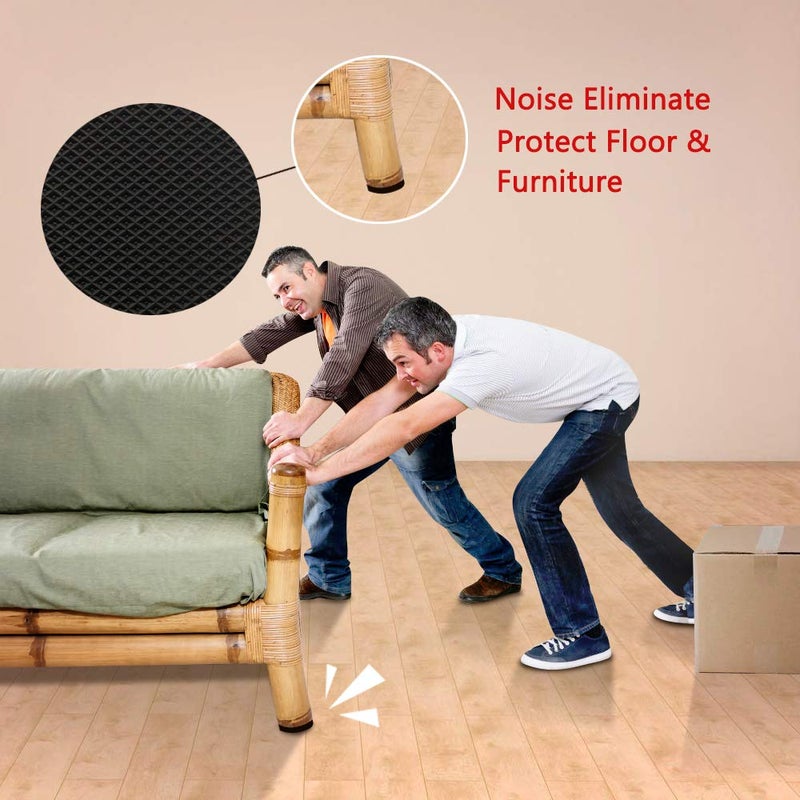 Yelanon Non Slip Furniture Pads -16pcs 3" Furniture Grippers, Non Skid for Furniture Legs,Self Adhesive Rubber Furniture Feet, Anti Slide Furniture Hardwood Floors Protectors for Keep Couch Stoppers - Image 5